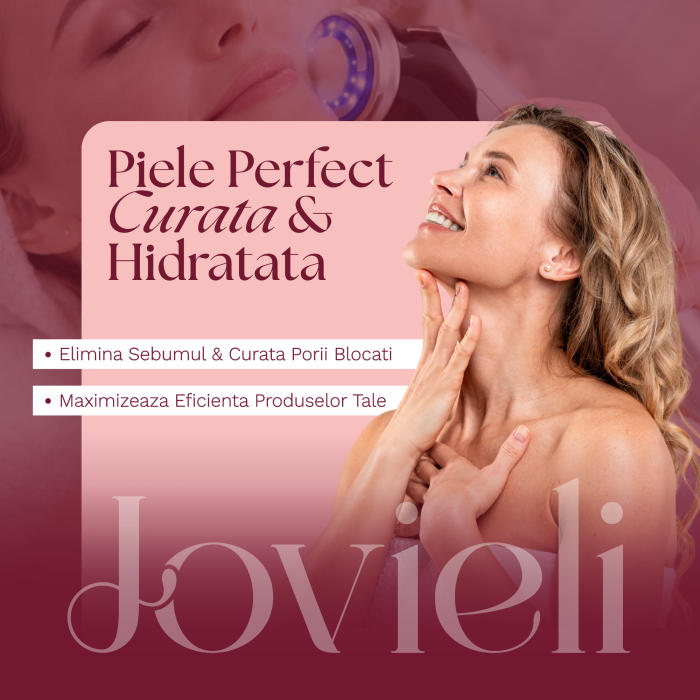 Aparat Facial cu Lumina LED si EMS, Dispozitiv Facial Profesional, Multifunctional 4in1, Terapie Tratament cu Lumina LED, Masaj Electrostimulare Musculara, Anti-Imbatranire [8]