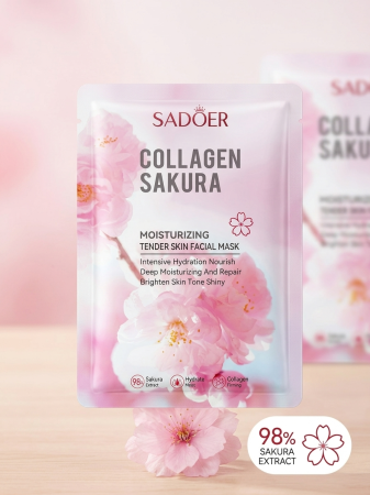 Produse - Mască pentru Față SADOER Collagen Sakura