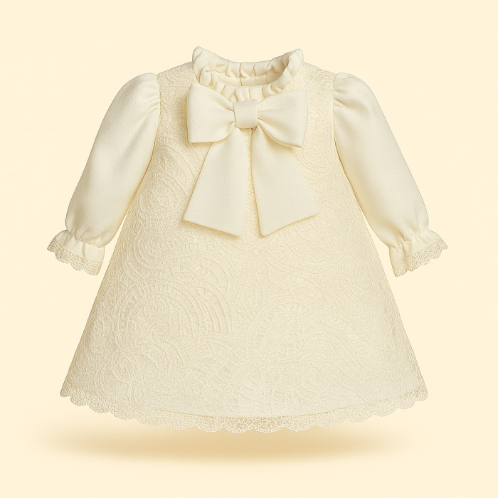 Rochita retro cu fundita la gat – Eleganta atemporala pentru micile domnisoare [1]