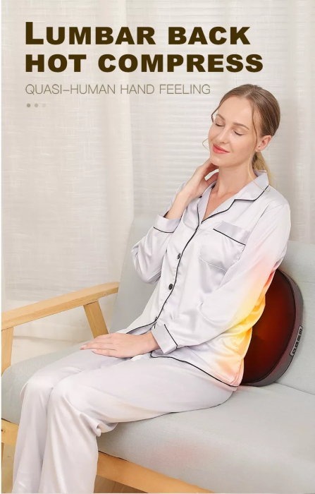 Aparat de Masaj pentru Picioare, 3 Trepte de Intensitate, Incalzire, Multifunctional, Crem [4]