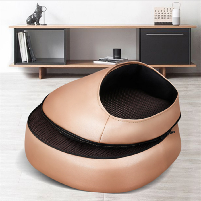 Aparat de Masaj pentru Picioare, 3 Trepte de Intensitate, Incalzire, Multifunctional, Crem [5]