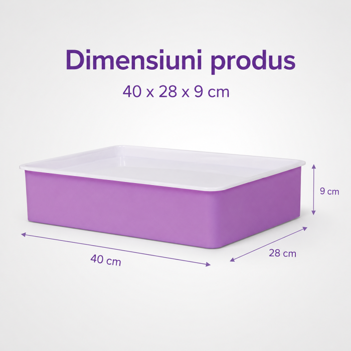 Cutie Luminoasa pentru Desen cu Nisip, Set Creativ pentru Copii cu Iluminare LED, Alimentare USB, Nisip si Accesorii, 40x28x9 cm, Mov/Albastru [4]