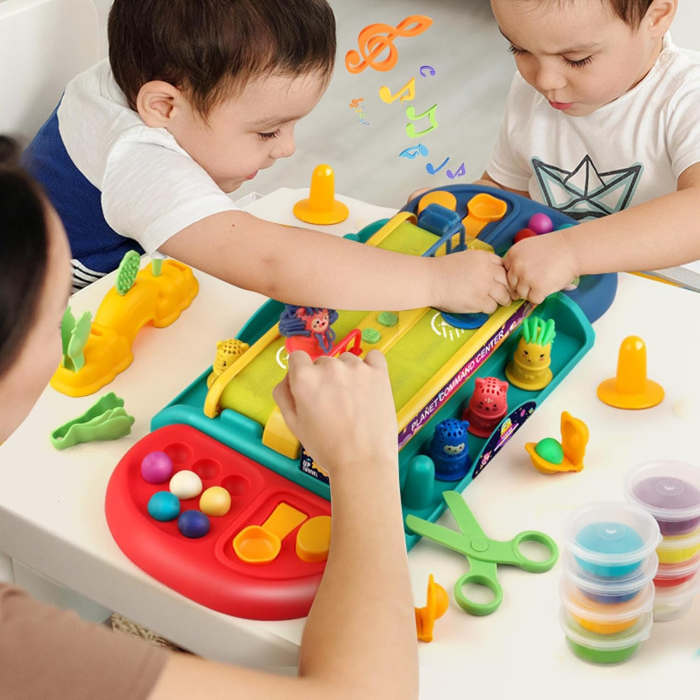 Duelul Cavalerilor din Plastilina – Set Interactiv cu Banda Transportoare, Catapulta, Accesorii pentru a aranja Parul Cavalerilor [7]