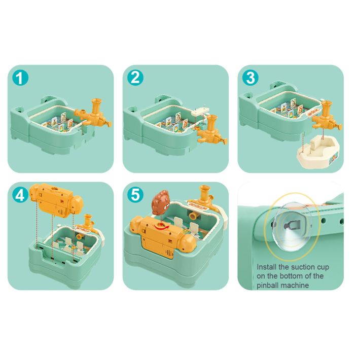 Joc Interactiv de Pinball cu Animalute, Bile Colorate pentru Tintire si Distractie Nelimitata, Tabela de Scor, Joynix [2]