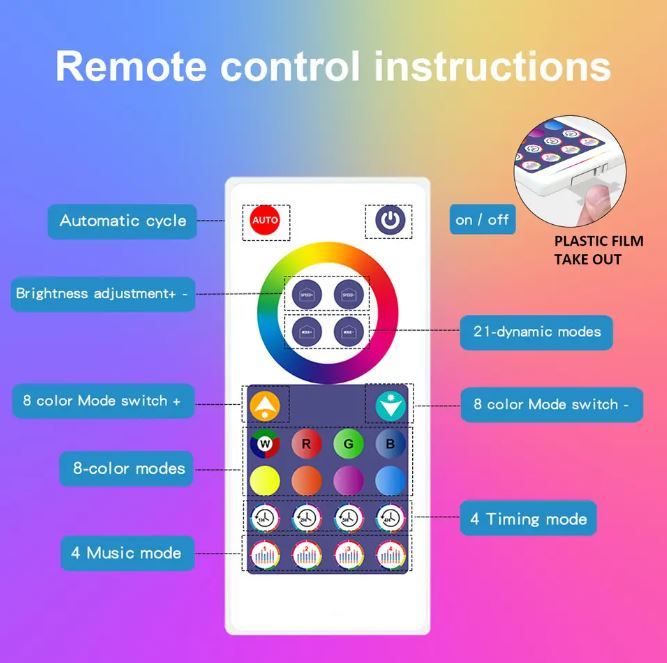 Lampa LED in forma de Stea, RGB, Control prin Aplicatie sau Telecomanda, 1.5m, Montaj pe Perete [9]