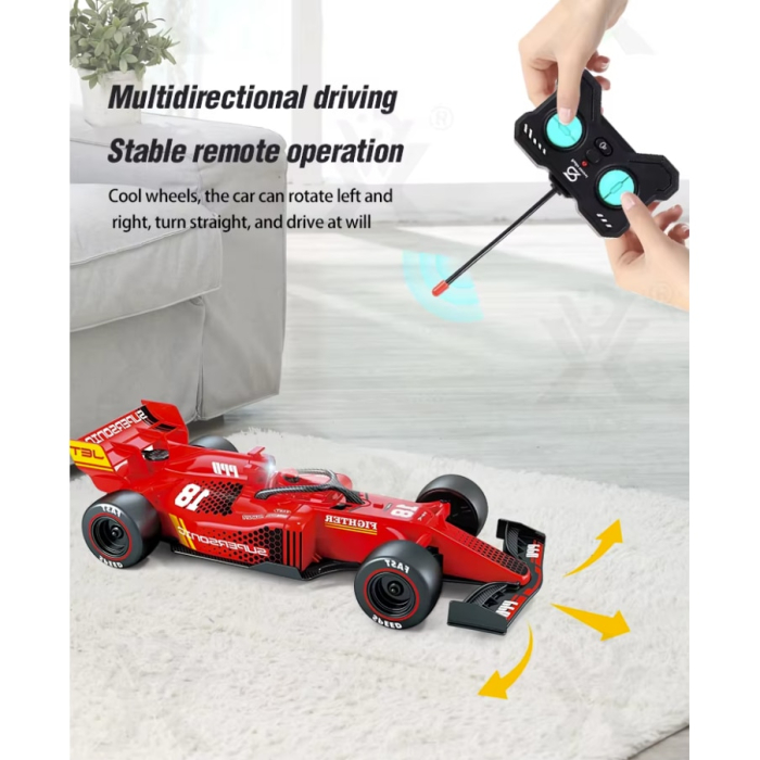 Masina de Curse cu Telecomanda, Efect de Spray, 1:20, Rosie, Joynix [6]