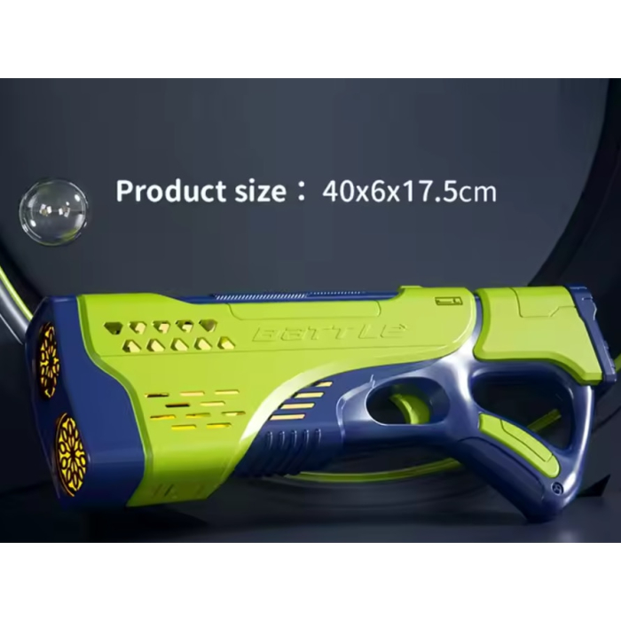 Mega Pistol cu Baloane de Sapun, 20 de Orificii, Rezervor 200ml, Solutie inclusa 2 x 100ml, 40x17.5x6cm [3]