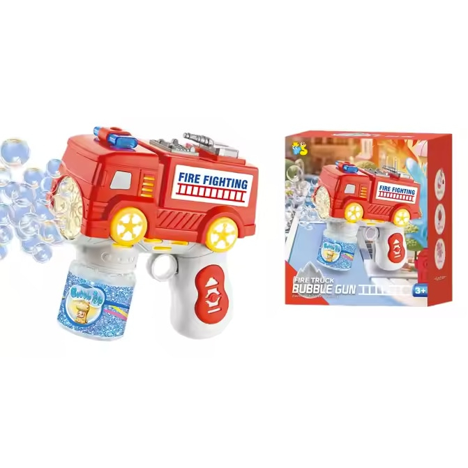 Pistol pentru Baloane de Sapun - BubbeDrive: Masina de Pompieri - cu Rezervor pentru Solutie, Explozie de Bule [8]