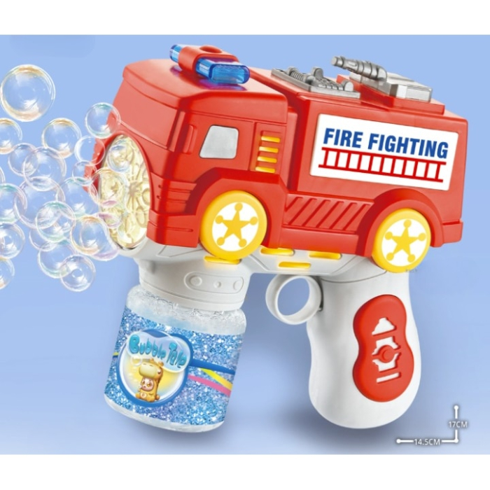 Pistol pentru Baloane de Sapun - BubbeDrive: Masina de Pompieri - cu Rezervor pentru Solutie, Explozie de Bule [7]