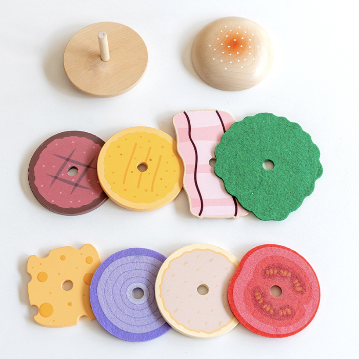 Set Complet de Joaca Hamburger Shop din Lemn pentru Copii [5]