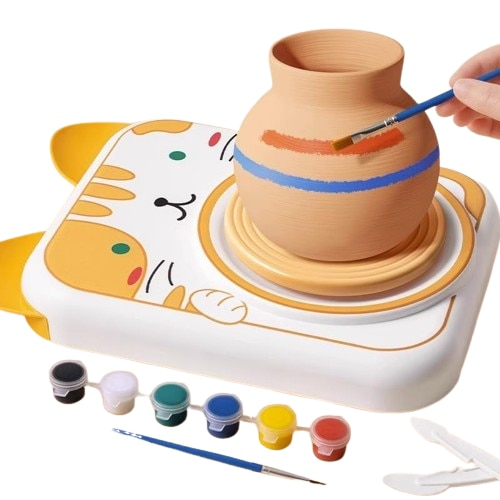 Set Complet de Olarit pentru Copii si Incepatori, 10 Pachete de Lut Incluse, Vopsea, Pensula si Accesorii, Joynix [2]