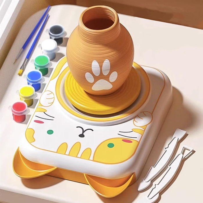 Set Complet de Olarit pentru Copii si Incepatori, 10 Pachete de Lut Incluse, Vopsea, Pensula si Accesorii, Joynix [4]