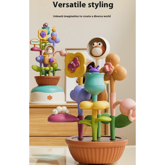 Set Constructie Aranjament Floral, 2 Ghivece, 41 Piese, Multicolor [7]