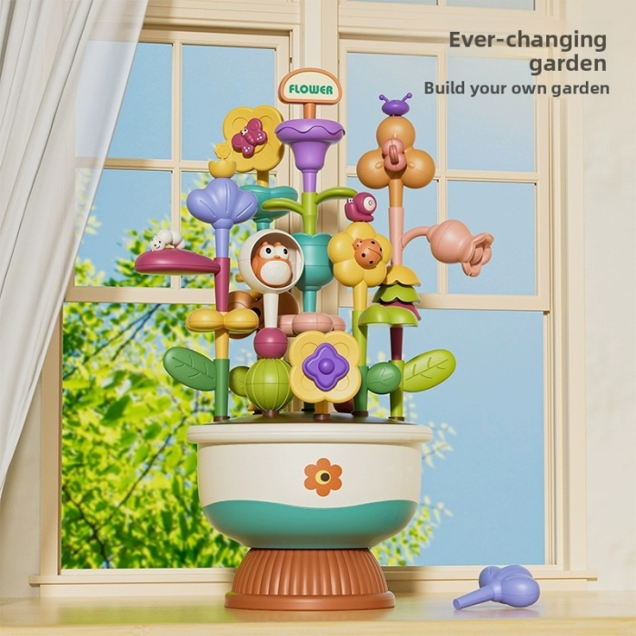 Set Constructie Aranjament Floral, 2 Ghivece, 41 Piese, Multicolor [8]