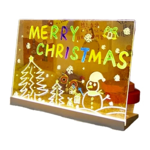 Tabla Interactiva cu Iluminare LED, 30x20cm, cu Suport, Acrilica si Reutilizabila, Markere Colorate – Pentru Mesaje, Desene si Decoratiuni, Joynix [1]