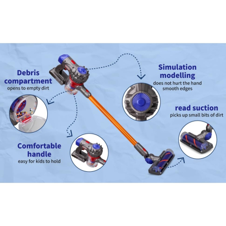 Aspirator de jucarie pentru copii, Aspiratie reala, Fara fir, Joynix [1]