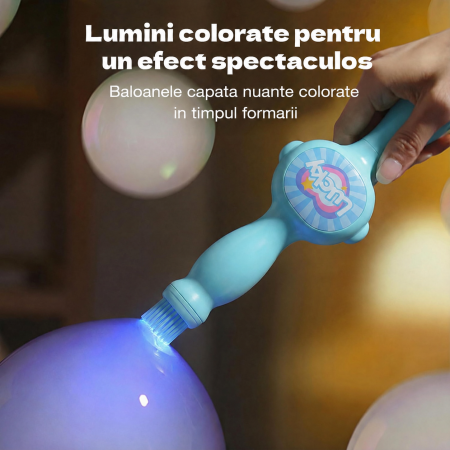 Bagheta Magica pentru Baloane de Sapun cu Fum, Bule Rezistente, Set Complet cu Manusi, 3+ Ani, Lumini si Sunete [6]