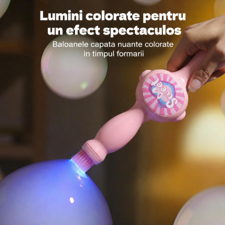 Bagheta Magica pentru Baloane de Sapun cu Fum, Bule Rezistente, Set Complet cu Manusi, 3+ Ani, Lumini si Sunete [2]