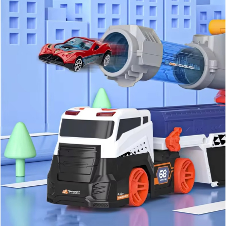 Camion de Jucarie pentru Copii, 10 Masinute Metalice, 6 Bile Moi, Tun de Propulsare, Joynix [1]