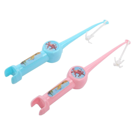 Joc interactiv de pescuit, Tobogan si Lift pentru Pestisori, 2 Undite si 2 Palete Incluse, Roz, Joynix [3]