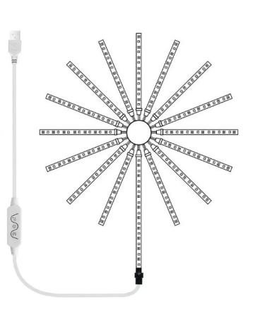 Casă și Îngrijire - Lampa LED in forma de Stea, RGB, Control prin Aplicatie sau Telecomanda, 1.5m, Montaj pe Perete