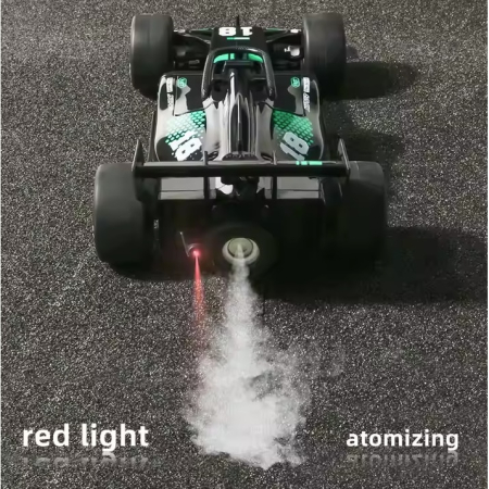 Masina de curse cu telecomanda, Efect de Spray, 1:20, Neagra, Joynix [5]