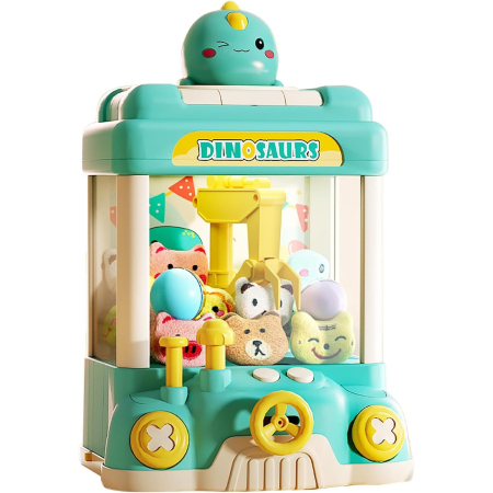 Jucării Interactive - Masina de Prins Jucarii, Automat Electronic cu Gheara, Model Dinozaur, Jucarii Incluse, Joynix