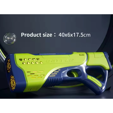 Mega Pistol cu Baloane de Sapun, 20 de Orificii, Rezervor 200ml, Solutie inclusa 2 x 100ml, 40x17.5x6cm [2]