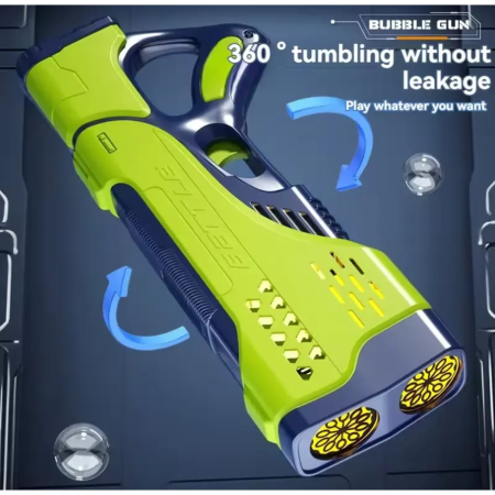 Mega Pistol cu Baloane de Sapun, 20 de Orificii, Rezervor 200ml, Solutie inclusa 2 x 100ml, 40x17.5x6cm [6]