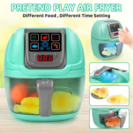 Mini AirFryer, Set Interactiv pentru Micii Bucatari, Alimente si Accesorii Incluse, Joynix [5]