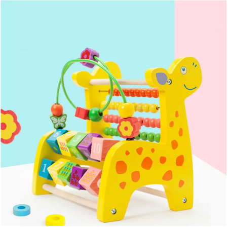 Numaratoare din lemn, 3 in 1 Girafa [2]