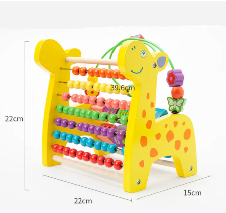 Numaratoare din lemn, 3 in 1 Girafa [7]