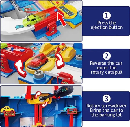 Parcare de Masinute, Pista de Curse, Montare - Demontare cu Surubelnita, Depozitare in Trusa de Scule [1]