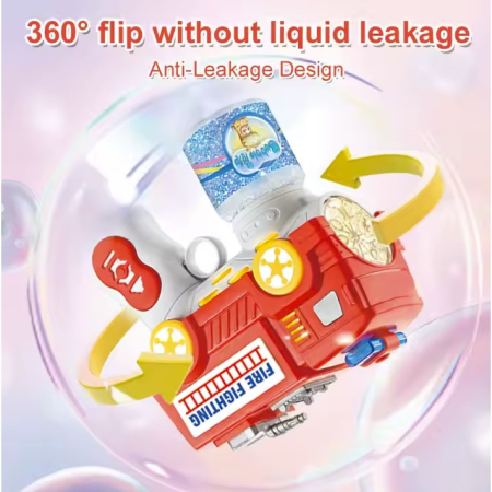 Pistol pentru Baloane de Sapun - BubbeDrive: Masina de Pompieri - cu Rezervor pentru Solutie, Explozie de Bule [4]