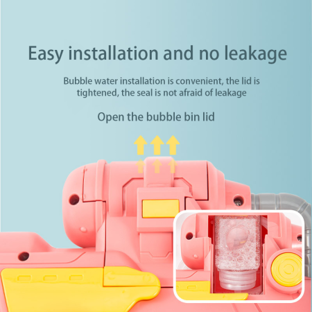 Pistol pentru baloane de sapun cu Rezervor pentru solutie, Milioane de baloane, Roz [3]