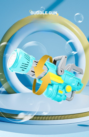 Pistol pentru baloane de sapun cu Rezervor pentru solutie, Milioane de baloane, Verde [1]
