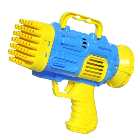 Jucării Interactive - Pistol pentru baloane de sapun, mini BAZOOKA, 45 de orificii, Albastru, Joynix