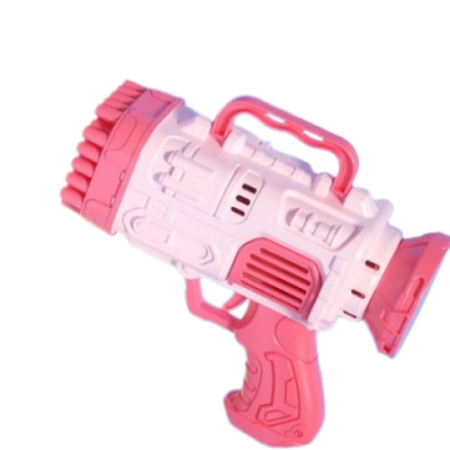 Jucării Interactive - Pistol pentru baloane de sapun, mini BAZOOKA, 45 de orificii, Roz, Joynix
