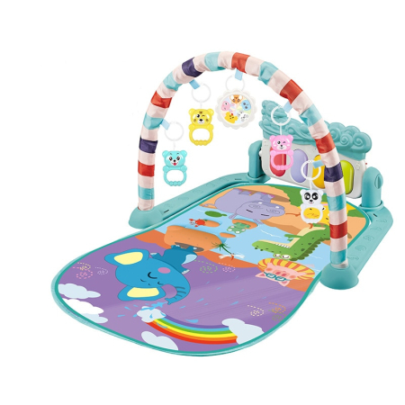 Articole și Jucării pentru Bebeluși - Salteluta cu activitati pentru bebelusi, 5 jucarii interactive, Pian muzical 0 luni +, Albastru, Joynix