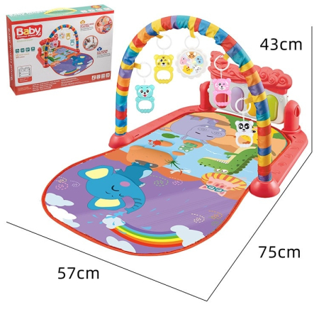 Salteluta cu activitati pentru bebelusi, 5 jucarii interactive, Pian muzical 0 luni +, Rosie, Joynix [1]