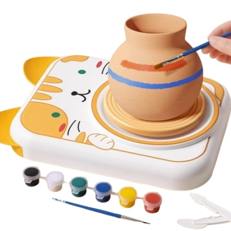 Set Complet de Olarit pentru Copii si Incepatori, 10 Pachete de Lut Incluse, Vopsea, Pensula si Accesorii, Joynix [1]