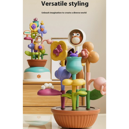 Set Constructie Aranjament Floral, 2 Ghivece, 41 Piese, Multicolor [6]