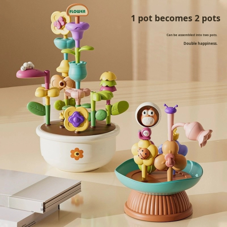 Set Constructie Aranjament Floral, 2 Ghivece, 41 Piese, Multicolor [8]