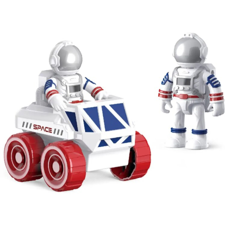 Set Cosmic de Explorare 3 in 1 cu Efecte Luminoase si Sonore, Racheta Spatiala, Rover si 2 Astronauti, Joynix [2]