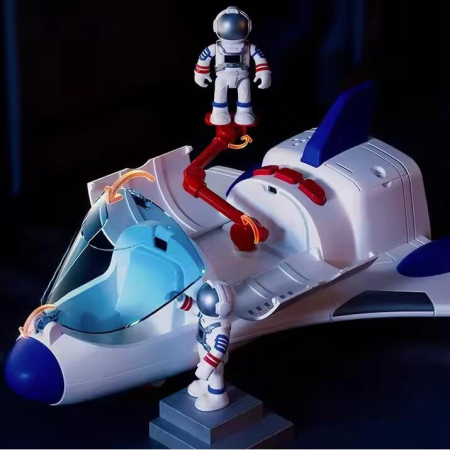 Set Cosmic de Explorare 5 in 1 cu Efecte Luminoase si Sonore, Racheta, Rover si Naveta Spatiala, 3 Astronauti [3]