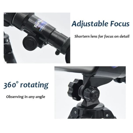 Telescop cu trepied pentru copii, 20x 30x 40x, Gri/Negru, Joynix [5]