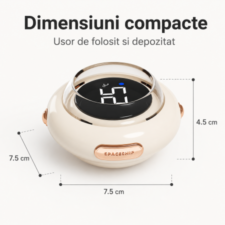 Termometru Digital Plutitor pentru Baia Bebelusului, Afisaj LED, Indicator in 3 Culori, Functionare cu Baterii, 7,5 x 7,5 x 4,5 cm, Crem [4]