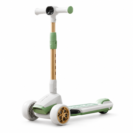 Trotinete - Trotineta Copii Premium cu 3 Roti Mari, Pliabila, Muzica si Lumini LED, Ghidon Reglabil 70-90 cm, Pana la 50 kg
