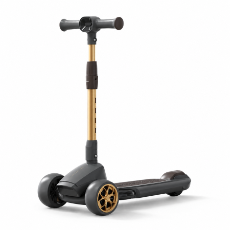 Trotinete - Trotineta Copii Premium cu 3 Roti Mari, Pliabila, Muzica si Lumini LED, Ghidon Reglabil 70-90 cm, Pana la 50 kg