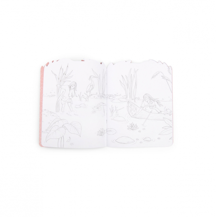 Carte de colorat cu abtibilduri Les Rosalies, Moulin Roty [2]